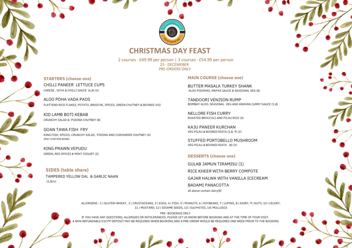 Christmas menu